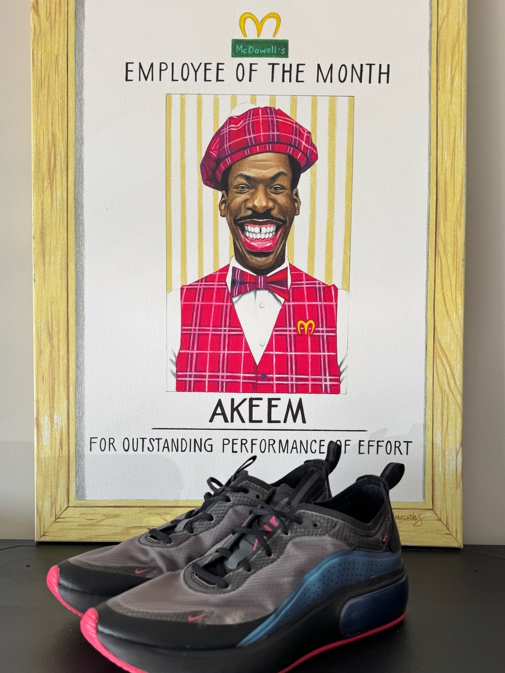 Nike Men's Black and Pink Low-Top Sneakers